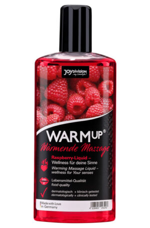 Joydivision Warm-up Massage Oil Raspberry 150ml - Aveņu masāžas eļļa 1
