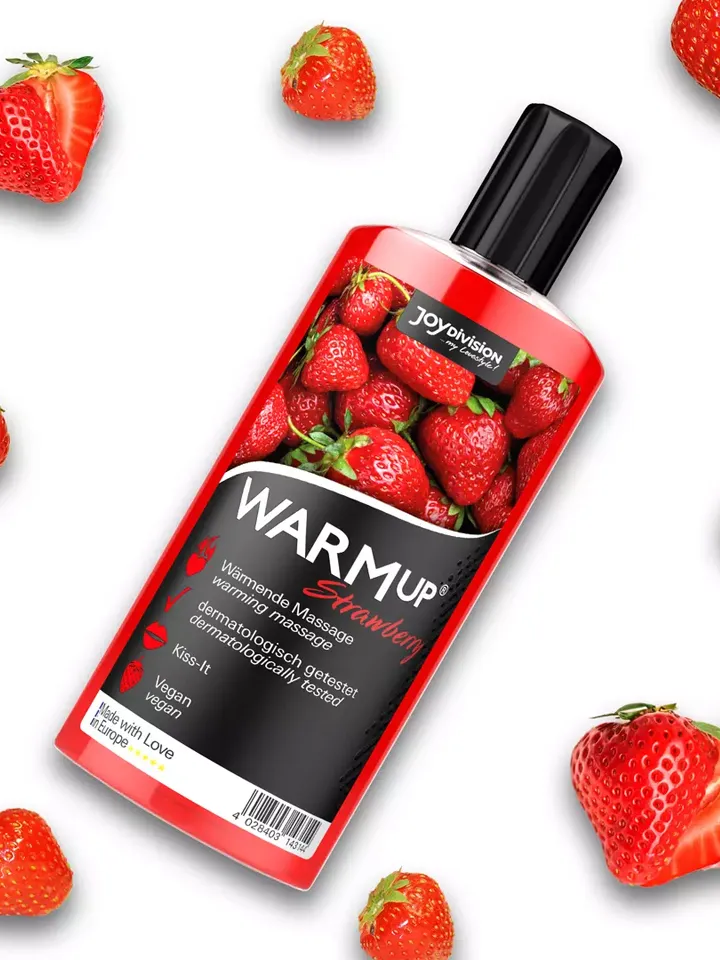 Joydivision Warm-up Massage Oil Strawberry 150ml - Masāžas eļļa Zemeņu 2 [full]