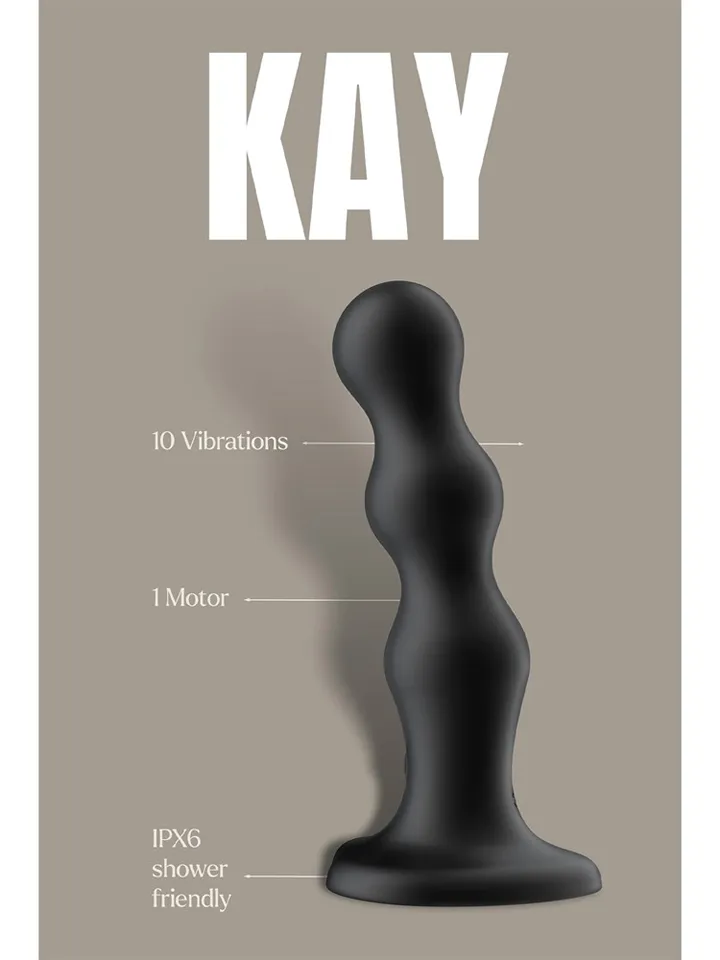 Kay Vibrator With Suction Cup 17,5 cm - Vibrējošs dildo 2 [full]