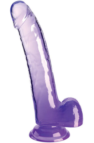 King Cock Clear With Balls Purple 22,9 cm - Dildo 1