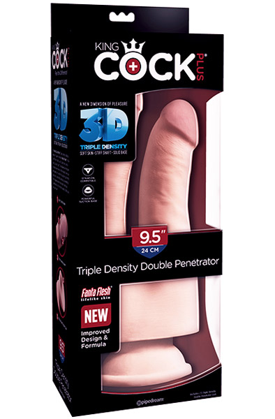 King Cock Triple Density Double 24 cm - Dubultā dildo 3