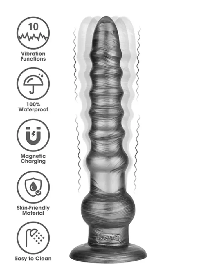 King Sized Vibrating Vibrax Slider 32,3 cm - Vibrējošs anālais dildo 1 [full]
