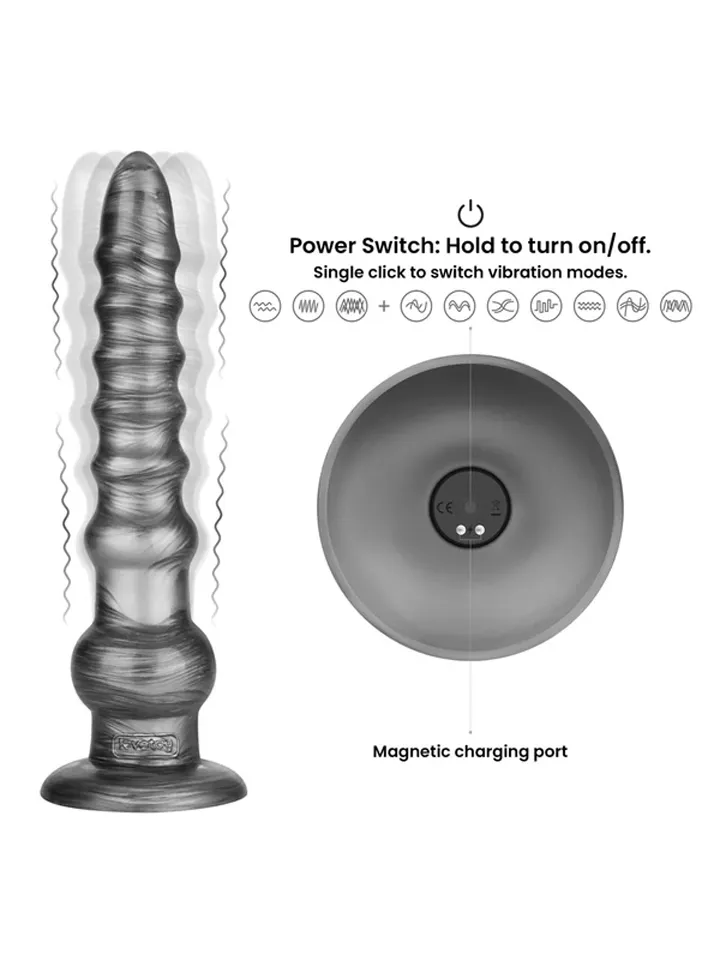 King Sized Vibrating Vibrax Slider 32,3 cm - Vibrējošs anālais dildo 2 [full]