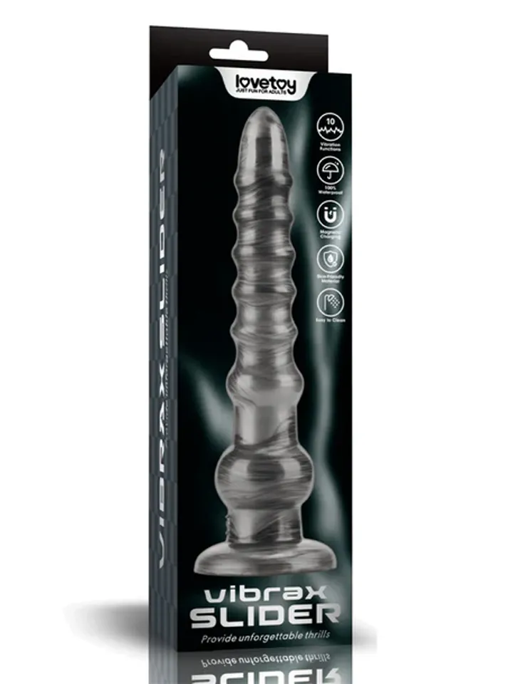 King Sized Vibrating Vibrax Slider 32,3 cm - Vibrējošs anālais dildo 6 [full]