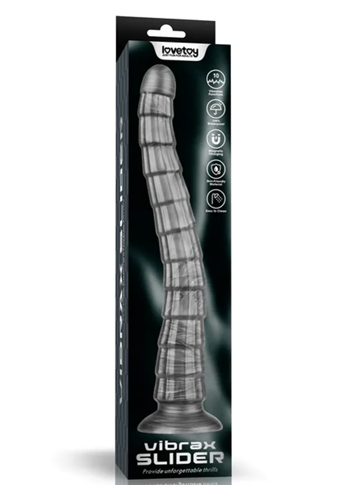 King Sized Vibrating Vibrax Slider 36,8 cm - Vibrējošs anālais dildo 4 [full]