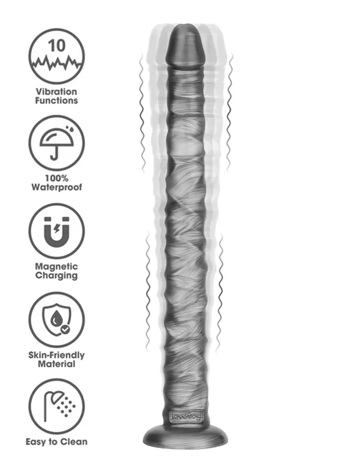 King Sized Vibrating Vibrax Slider 40,8 cm - Vibrējošs anālais dildo 1 [full]