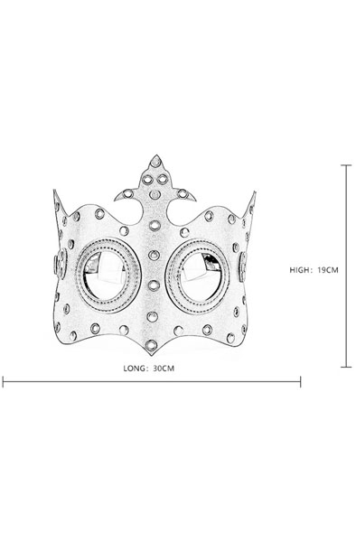 KinkHarness Royal Mask Black - Maska 8