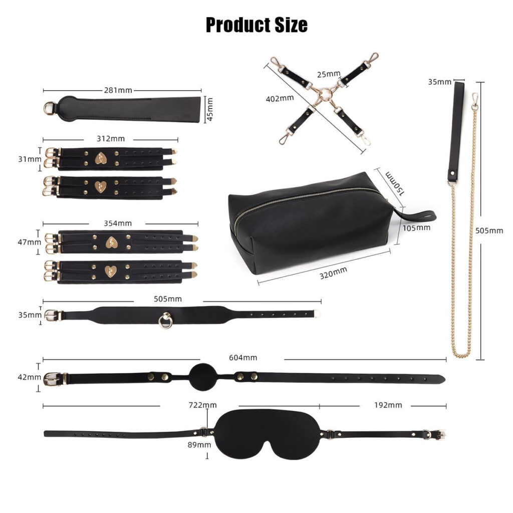 Kiotos BDSM Luxury Kit Black - Verdzības komplekts 2