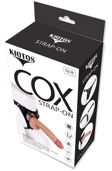 Kiotos COX Strap-On + Dildo Flesh 24 cm - Siksna ar siksnām 4
