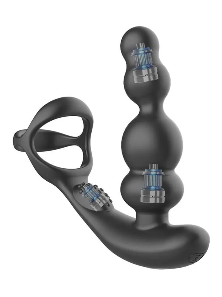 Klark Waving & Vibrating Plug With Remote - Prostatas vibrators ar dzimumlocekļa gredzenu 2 [full]