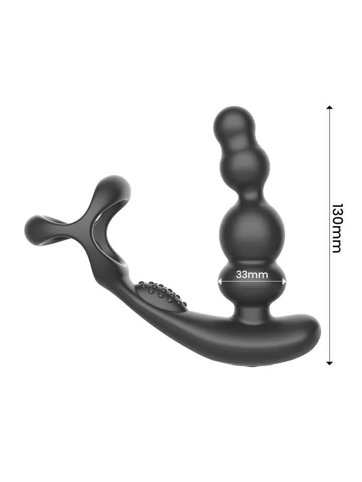 Klark Waving & Vibrating Plug With Remote - Prostatas vibrators ar dzimumlocekļa gredzenu 4 [full]