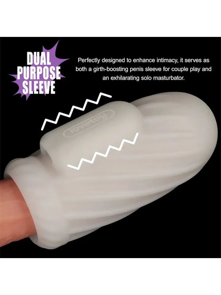 Knights Ring Vibrating Dual Purpose Sleeve-Spiral - Vibrējošs penisa pagarinātājs 4 [full]