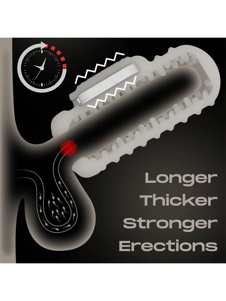 Knights Ring Vibrating Dual Purpose Sleeve-Wavy - Vibrējošs penisa pagarinātājs 2 [full]