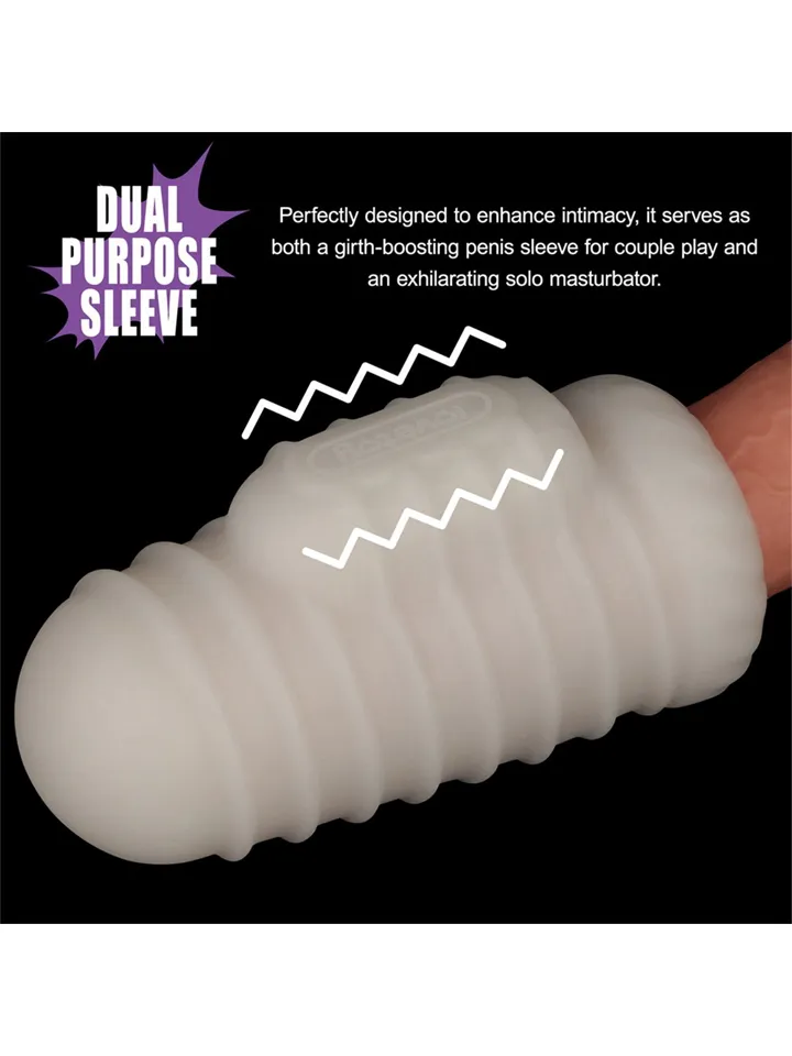 Knights Ring Vibrating Dual Purpose Sleeve-Wavy - Vibrējošs penisa pagarinātājs 4 [full]