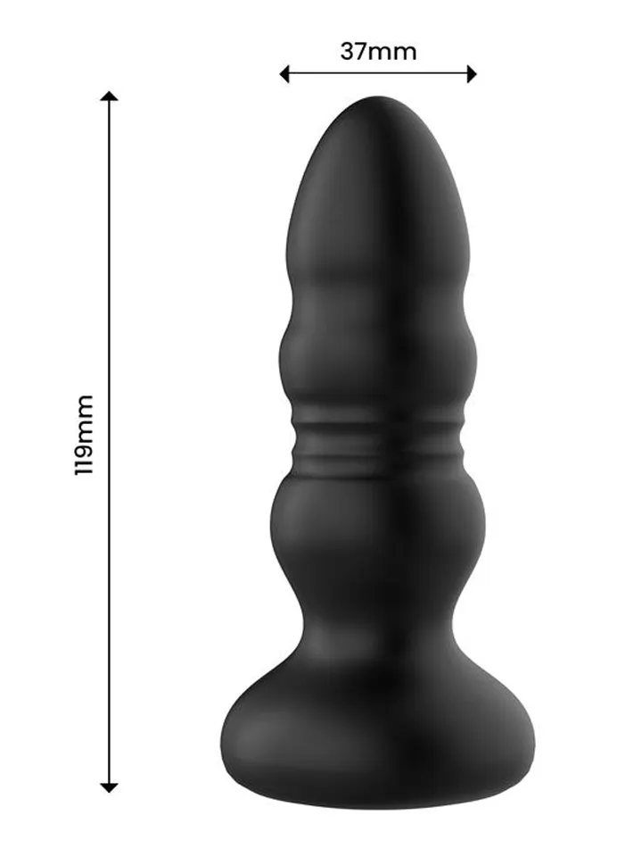 Krax Butt Plug With Vibration, Thrusting & Led Light - Vibrējošs anālais spraudnis 3 [full]