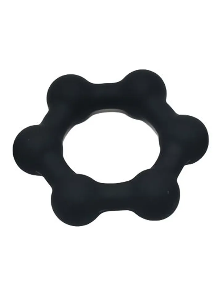KSB Silicone Cockring With 6 Steel Balls Medium - Dzimumlocekļa gredzeni 2 [full]