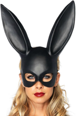 Leg Avenue Black Bondage Bunny Mask - Trušu ausis 1