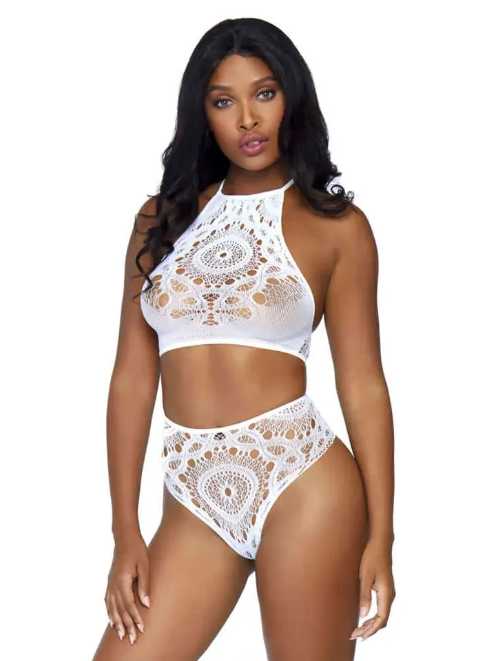 Leg Avenue Crop Top & High Waist Thong - Seksīga apakšveļa 1 [full]