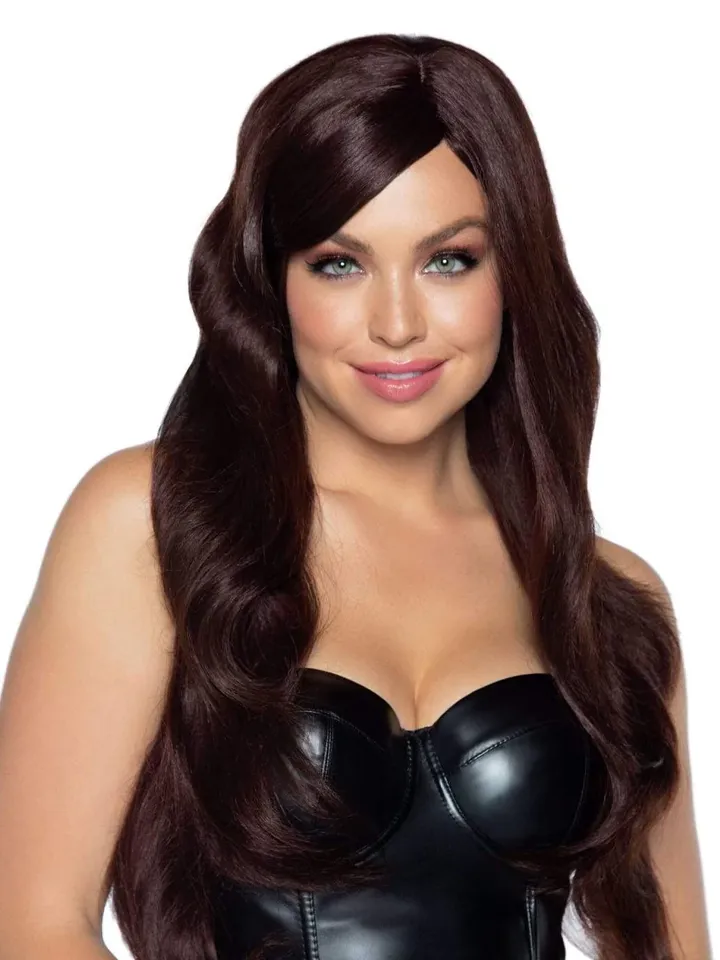 Leg Avenue Long Wavy Wig Brown - Parūka 1 [full]