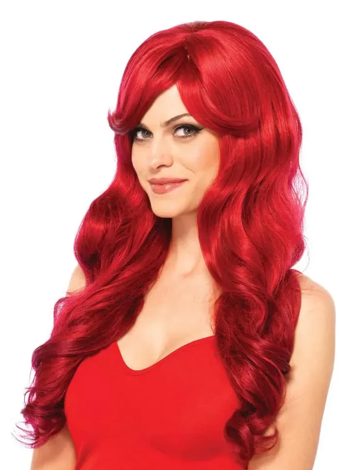 Leg Avenue Long Wavy Wig Red - Parūka 1 [full]