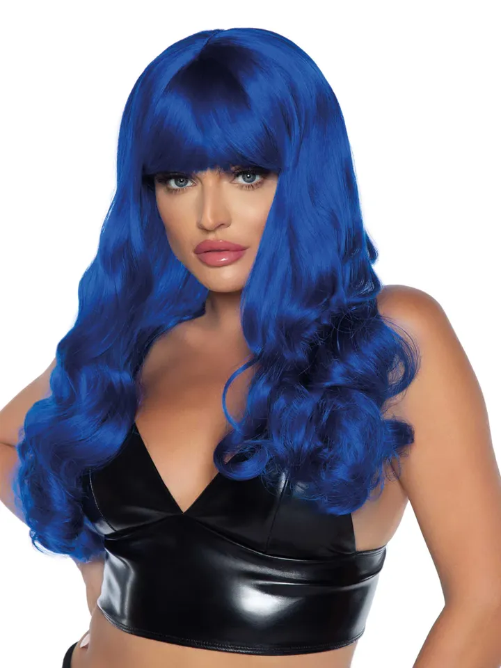 Leg Avenue Misfit Long Wavy Wig Blue - Parūka 1 [full]