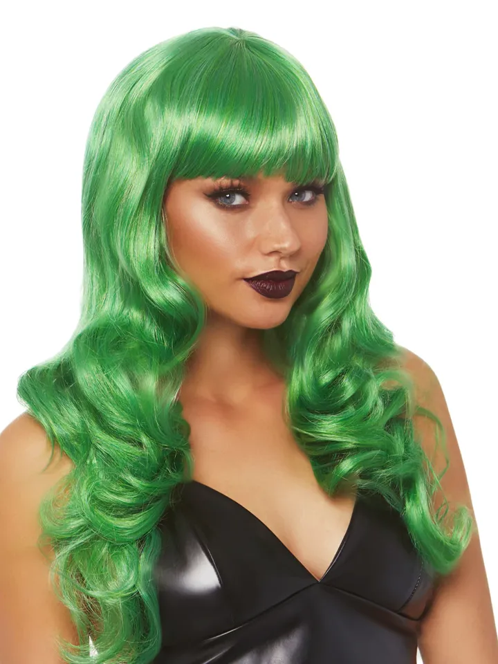 Leg Avenue Misfit Long Wavy Wig Green - Parūka 1 [full]