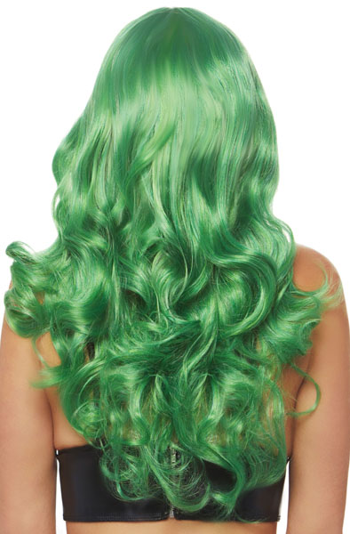Leg Avenue Misfit Long Wavy Wig Green - Parūka 2