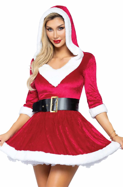 Leg Avenue Mrs. Claus Hooded Dress - Lomu spēle un maskarāde 2