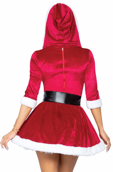Leg Avenue Mrs. Claus Hooded Dress - Lomu spēle un maskarāde 3