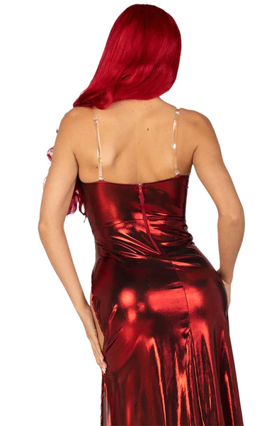 Leg Avenue Shimmer Bodysuit Red - Lomu spēle un maskarāde 2
