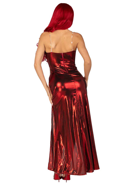 Leg Avenue Shimmer Bodysuit Red - Lomu spēle un maskarāde 4
