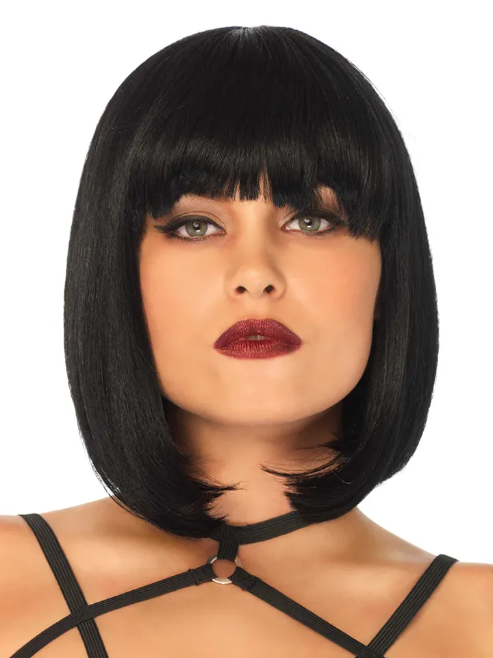 Leg Avenue Short Natural Bob Wig - Melna parūka 1 [full]