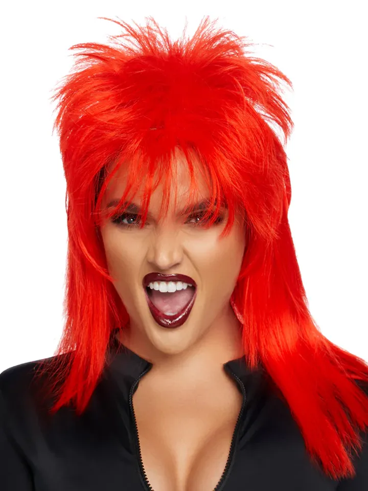 Leg Avenue Unisex Rockstar Wig Red - Parūka 1 [full]