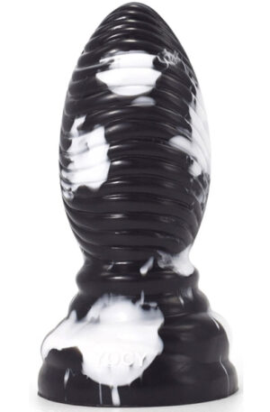 Linox Plug Black-White 20cm - Īpaši spožs anālais spraudnis 1