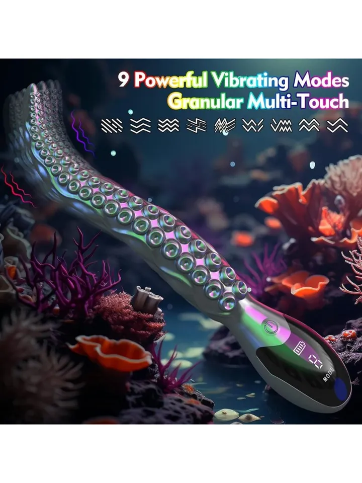 Litak Vibrating Handle Dildo 27 cm - Vibrējošs anālais dildo 4 [full]