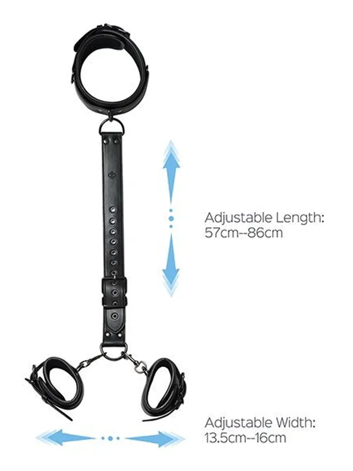 Locking Harness Bondage Collar & Wrist Restraints - Bondage sele 3 [full]