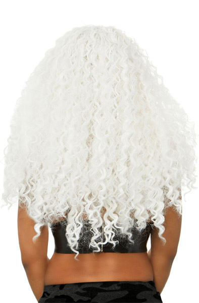 Long Curly Wig White - Parūka 2