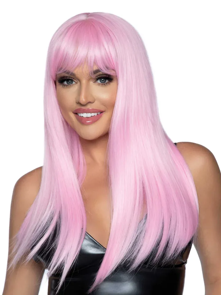 Long Straight Bang Wig Pink - Parūka 1 [full]