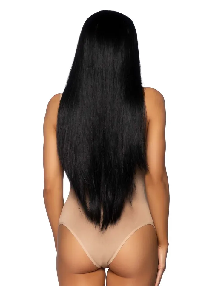 Long Straight Center Part Wig Black - Parūka 2 [full]