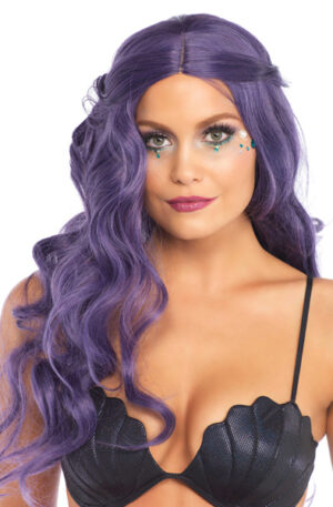 Long Wavy Wig Purple - Violeta parūka 1