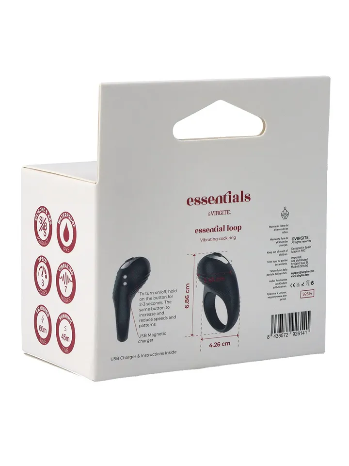 Loop Rechargeable Vibrating Cock Ring - Vibrējošs gaiļa gredzens 5 [full]