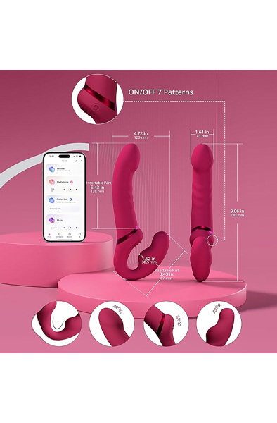 Lovense Lapis Vibrating Strapless Strap-On - Uzlikta vibrējoša siksna 6