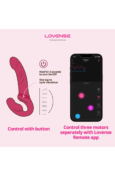 Lovense Lapis Vibrating Strapless Strap-On - Uzlikta vibrējoša siksna 7