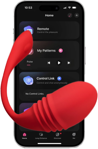 Lovense Vulse Thrusting Egg Vibrator - Tālvadības vibrators 1