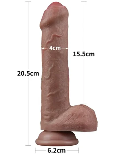 Lovetoy Dual-Layered Silicone Cock 20,5 cm - Dzīvīgs dildo 2