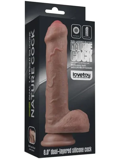 Lovetoy Dual-Layered Silicone Cock 20,5 cm - Dzīvīgs dildo 4