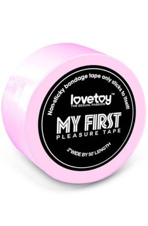 Lovetoy Non-Sticky Bondage Tape Pink 15m - Verdzības lente 1