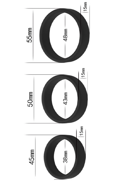 Lovetoy Soft Silicone Pro Rings - Gaiļa gredzenu komplekts 2