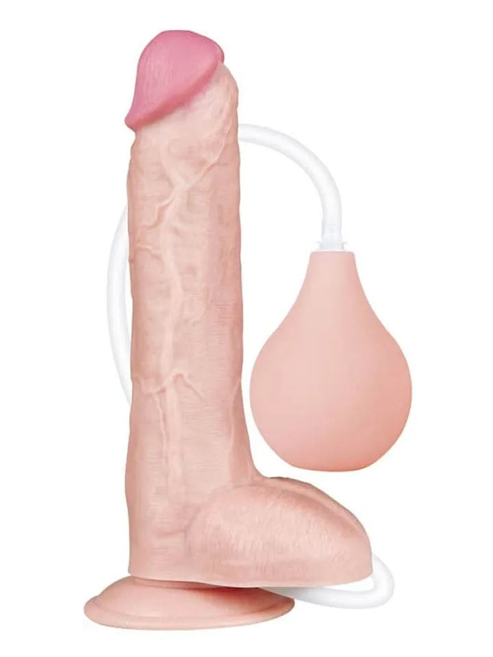 Lovetoy Squirt Extreme Dildo Flesh 25,5 cm - Smidzināšanas dildo 1 [full]