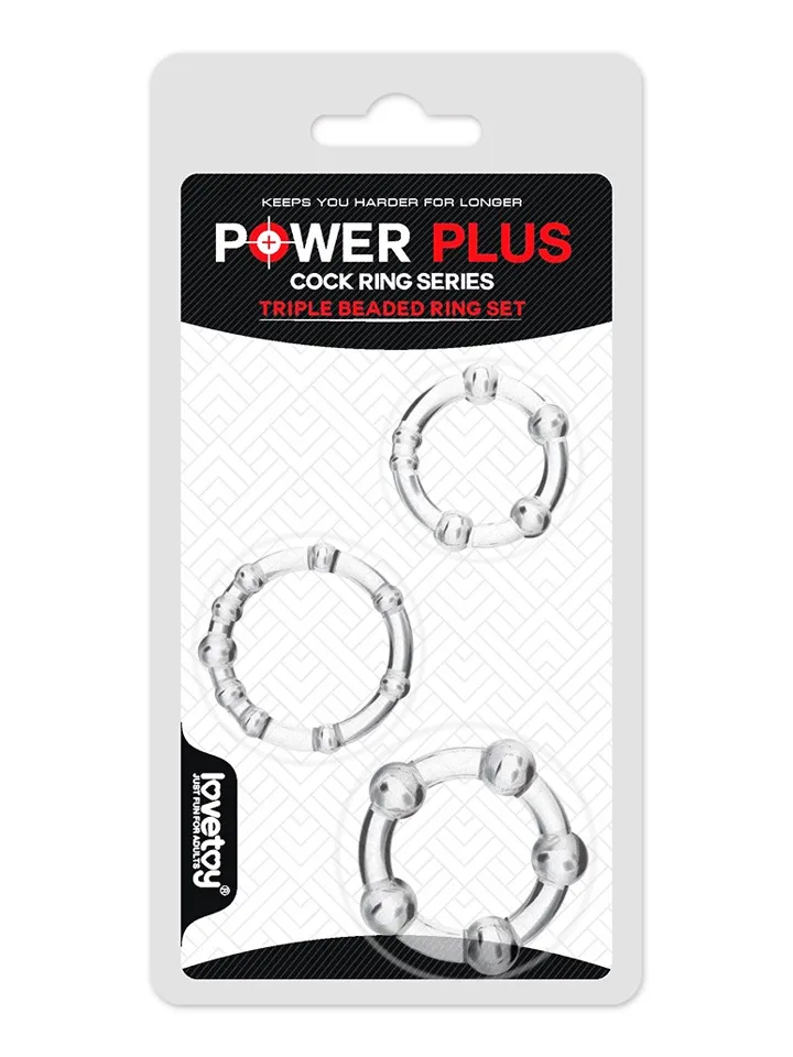 Lovetoy Triple Beaded Ring Set - Gaiļa gredzenu komplekts 1 [full]